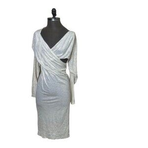 Vintage Moselle Beverly Hills Dress Size 2 Metallic Sparkle Cream Gold